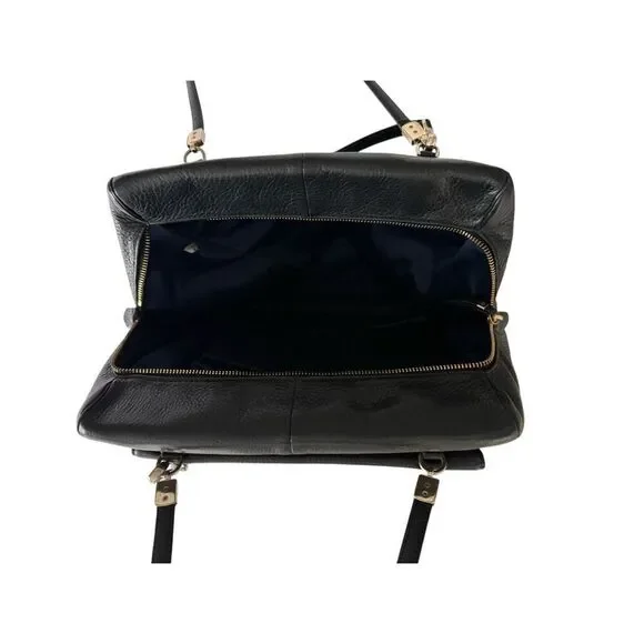 Coach 25170 Womens Black Leather Madison North South Satchel Shoulder Bag Large - Picture 11 of 12